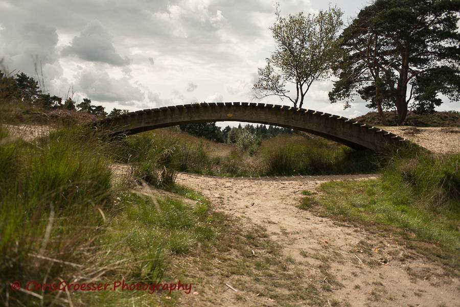 Brug in het zand